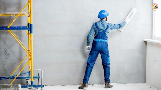 Plaster works in construction