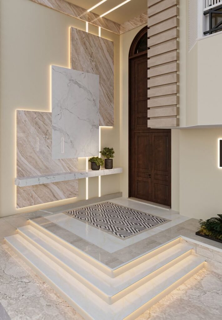 Entrance Area Marble Fixing