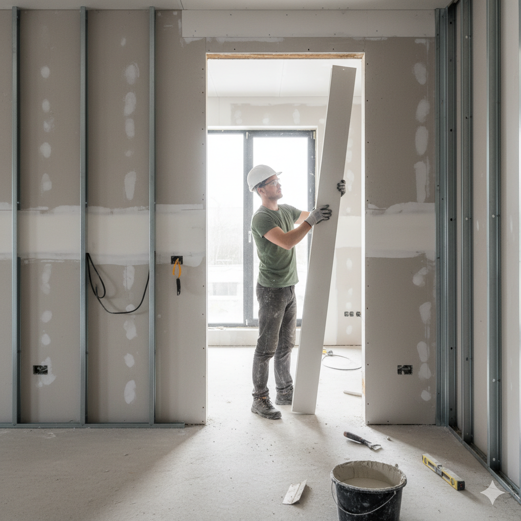 Gypsum Door Frame Installation