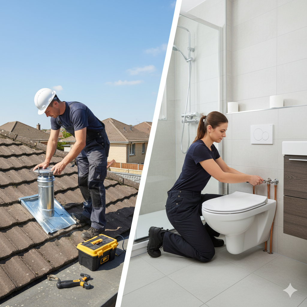Roof & Bathroom Plumbing Installations
