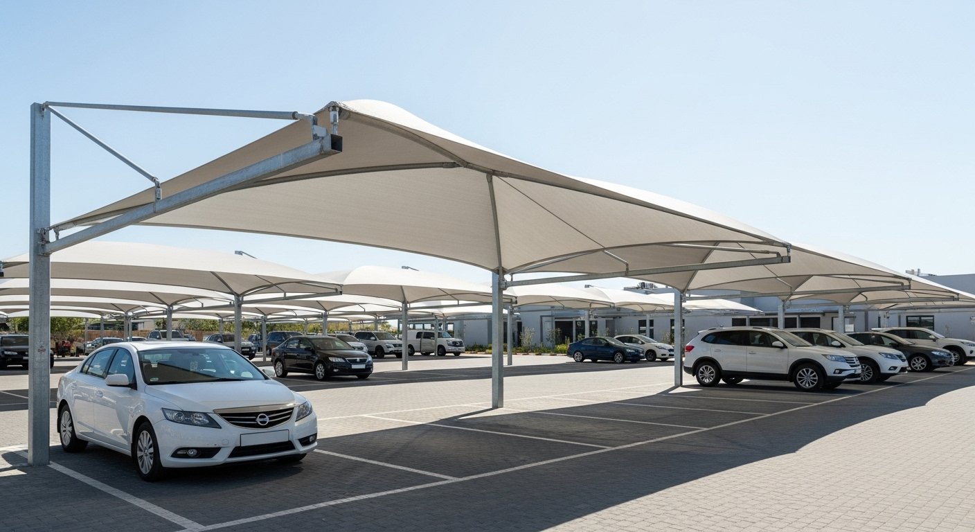 Top Support Parking Shed
